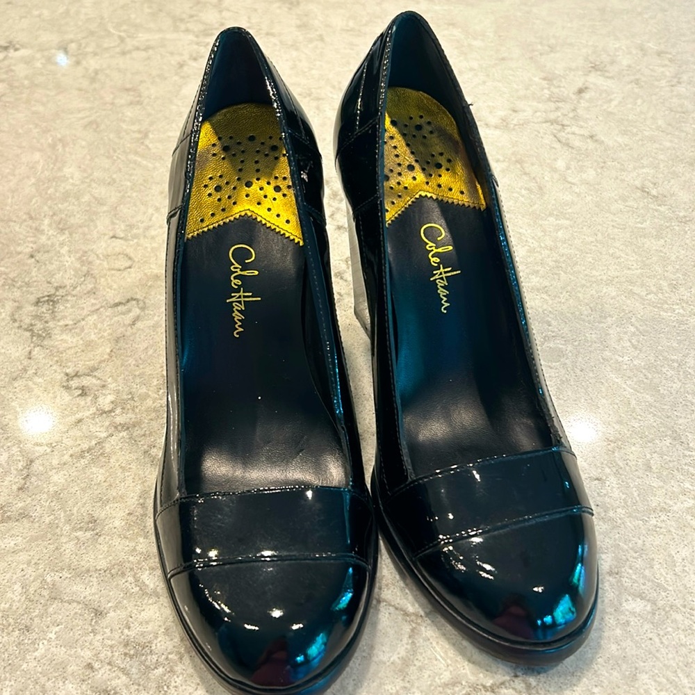 Cole Haan Black Leather Pumps High Heel